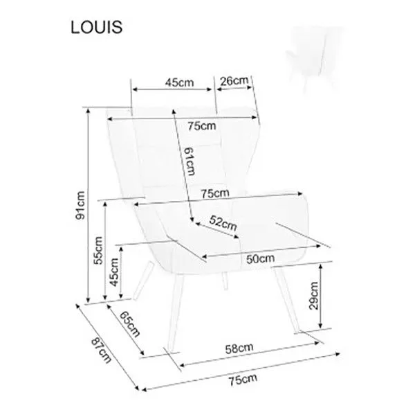 Кресло Louis Velvet 28