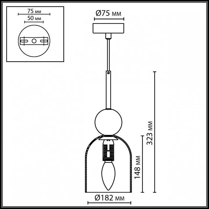 Подвесной светильник Odeon Light MIDCENT 4361/1B