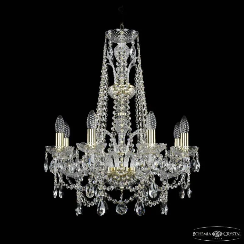 Подвесная люстра Bohemia Ivele Crystal 1411 1411/8/195/XL-65 G