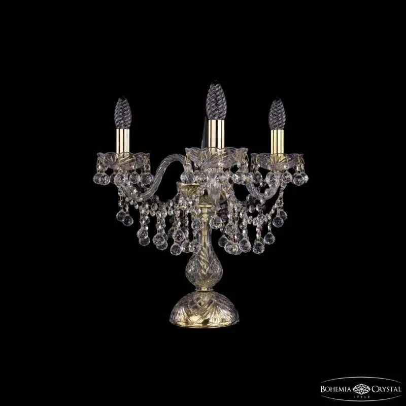 Настольная лампа декоративная Bohemia Ivele Crystal 1409 1409L/3/141-39 G
