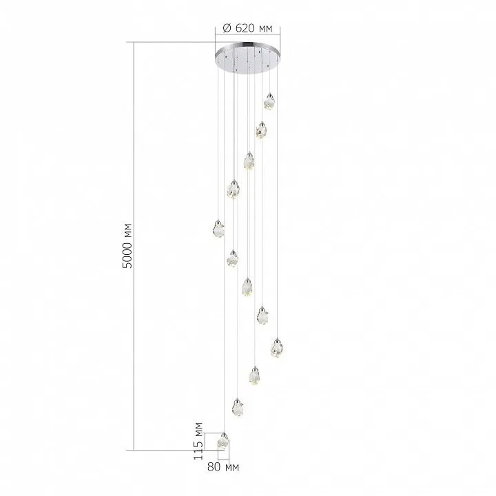 Подвесная люстра ST-Luce Cascato SL6114.103.12