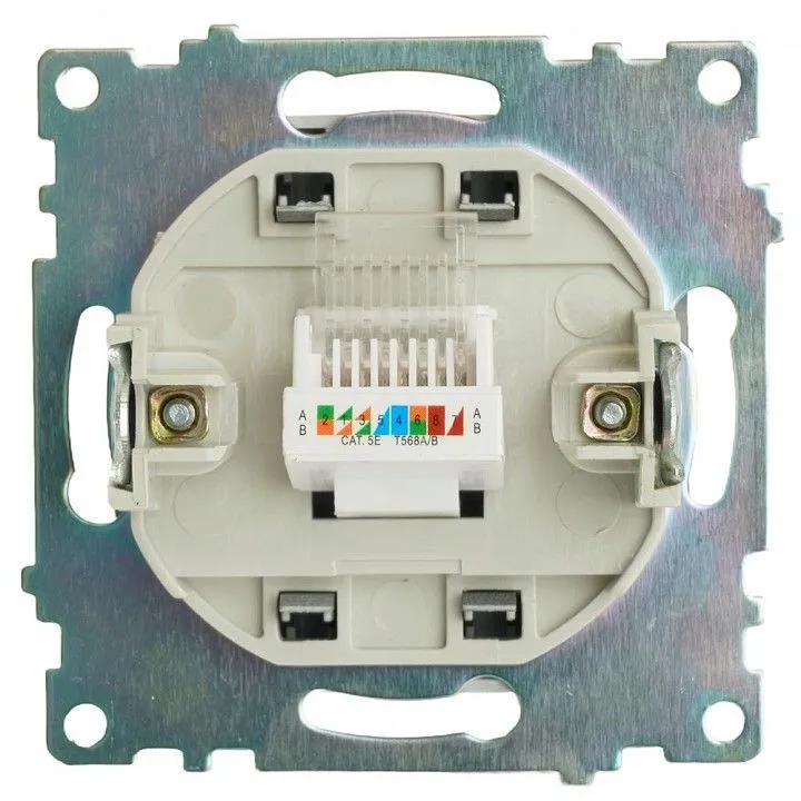 Розетка Ethernet RJ-45 без рамки Stekker Катрин 49418