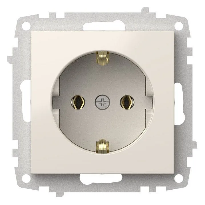 Розетка с заземлением, без рамки Elbi Eleсtriс Zena Vega 609-010200-217