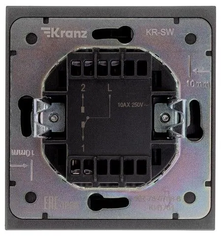 Переключатель проходной одноклавишный без рамки Kranz STRONG KR-78-0708-6