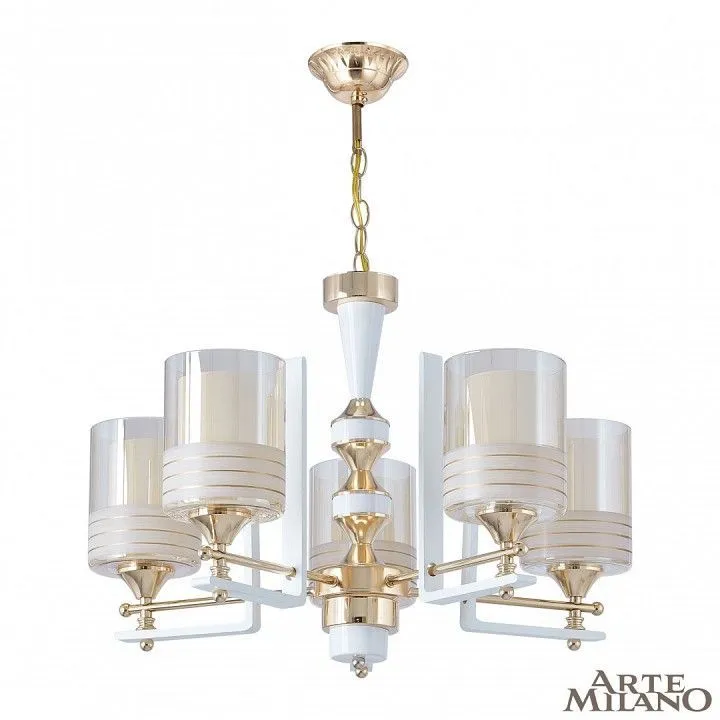 Подвесная люстра Arte Milano Florentia-6087 306087/5 Wh/Gd