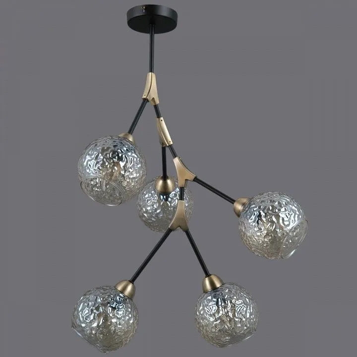 Люстра на штанге ILLUMICO  IL0263-5PSQ-79 BK AB