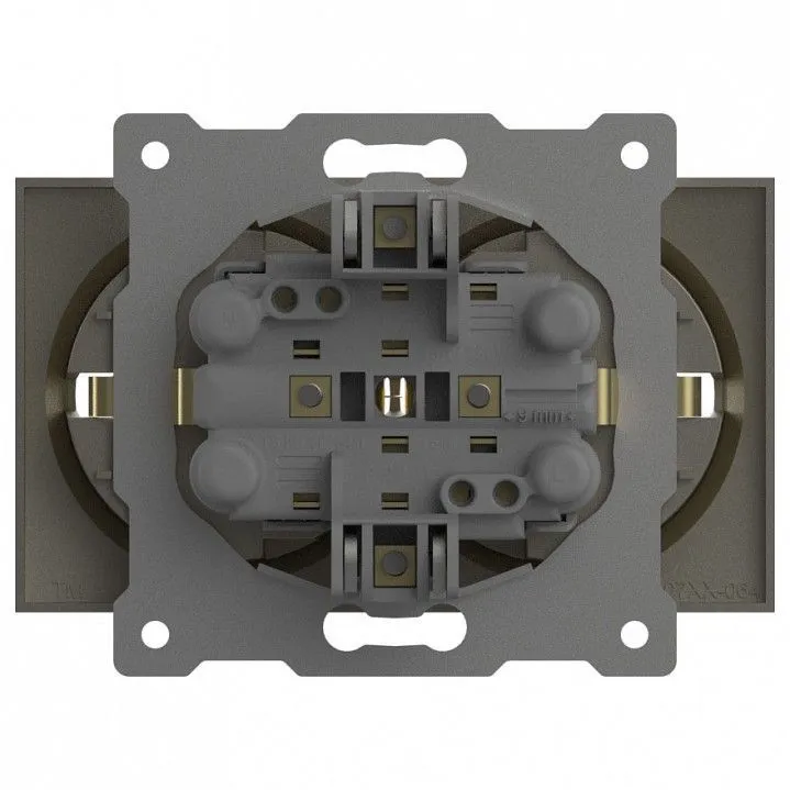 Розетка двойная с заземлением, без рамки Elbi Eleсtriс Zena Vega 609-011400-907