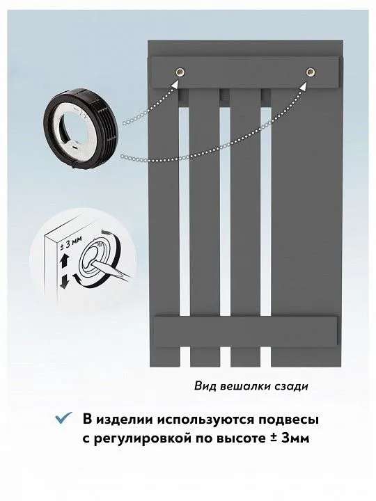 Вешалка настенная Эконом-стандарт ВН-10