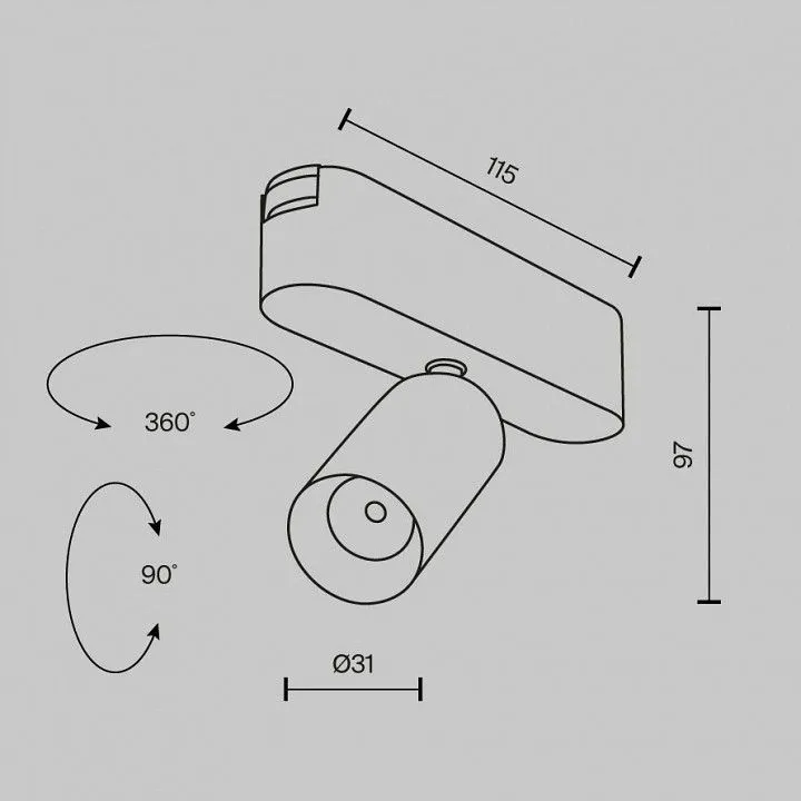 Светильник на штанге Maytoni Technical Фокус TR103-1-5W4K-M-W