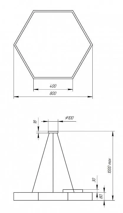 Подвесной светильник Эра Hexagon Б0050553