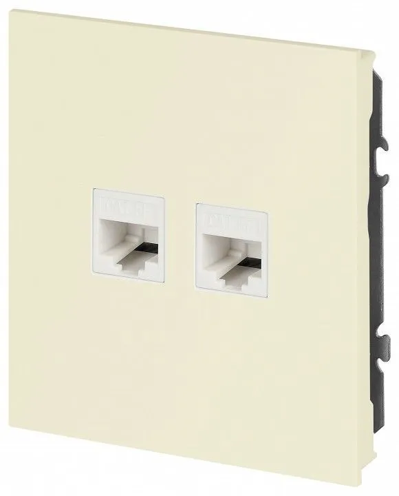 Розетка двойная Ethernet RJ-45 без рамки Эра Arktik Б0070485