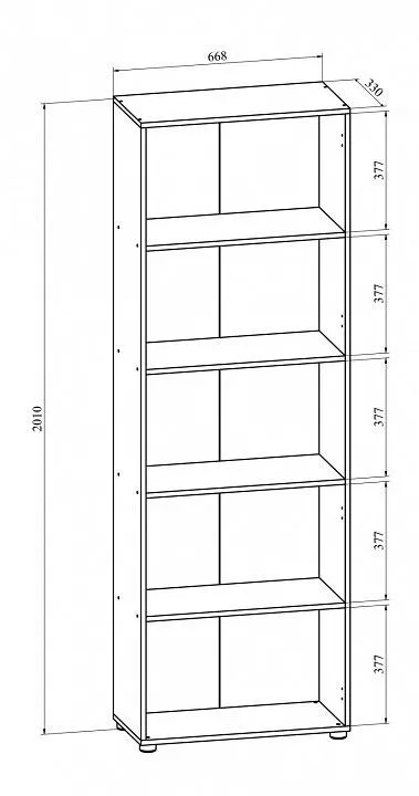 Шкаф книжный Офис ОФ-302К