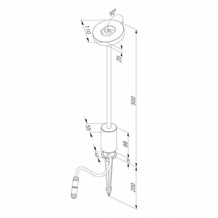 Наземный низкий светильник Elektrostandard Verano a068589