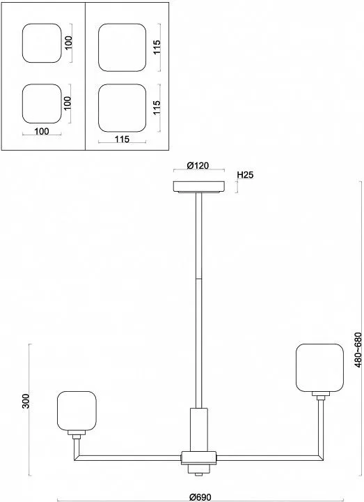 Люстра на штанге Freya Тендер FR5373CL-06BS