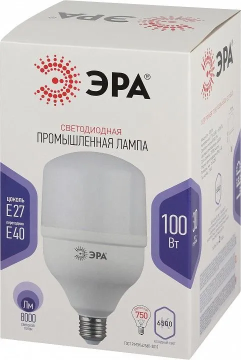 Лампа светодиодная Эра Стандарт E27/E40 100Вт 6500K LED POWER T160-100W-6500-E27/E40