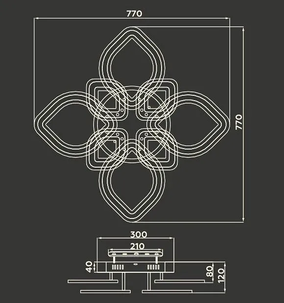 Потолочная люстра Ambrella Light FA FA8844