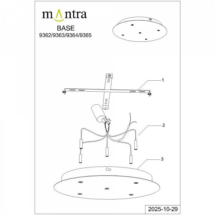 Подвесная люстра Mantra Arrecife 9362+9211 (5L)