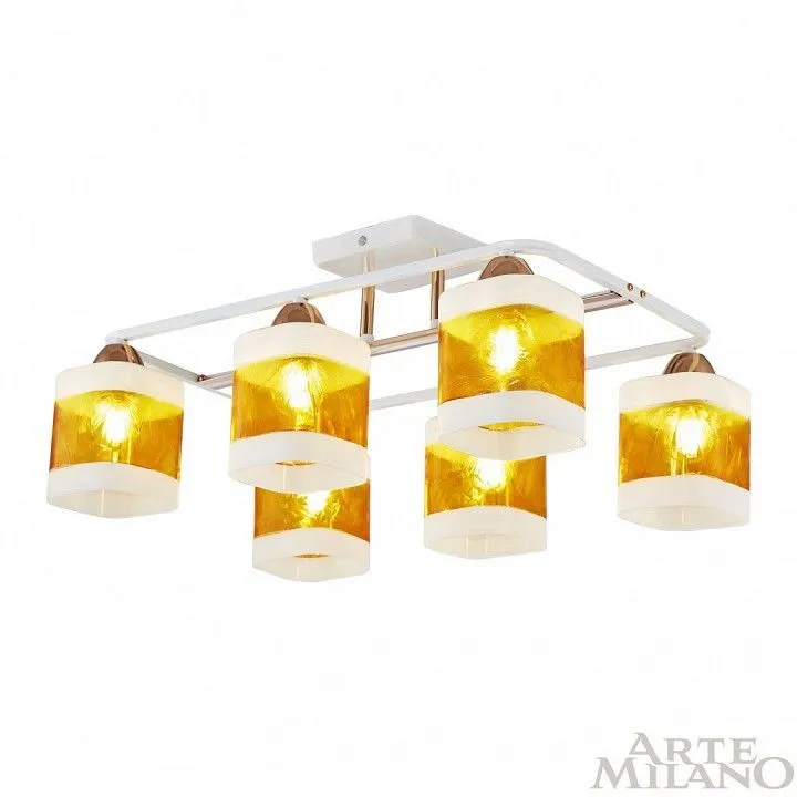 Потолочная люстра Arte Milano AMALFI-322008 322008/6 WH+FG