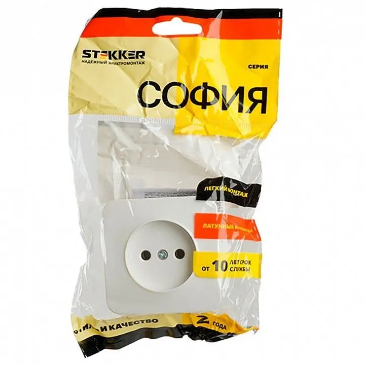Розетка без заземления Stekker София 49301