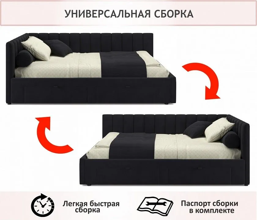 Кровать полутораспальная Milena 2000x1200