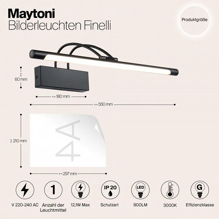 Подсветка для картины Maytoni Финелли MIR004WL-L12B