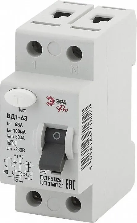 Устройство защитного отключения 2P Эра ВД1-63 NO-902-31