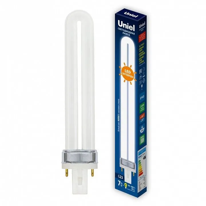 Лампа светодиодная Uniel LED-PL G23 7Вт 4000K UL-00005662