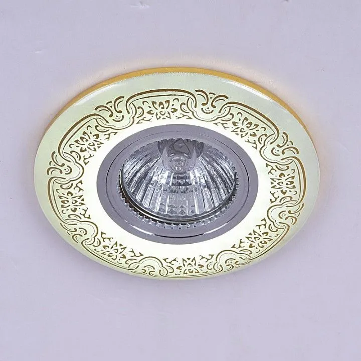 Встраиваемый светильник Reluce  09502-9.0-001MN MR16+LED3W WH/GD