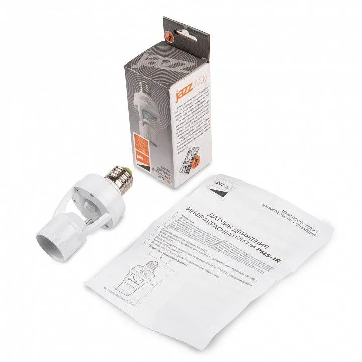 Датчик движения Jazzway  PMS-IR 045 60W Е27 360° 6m IP20 WH