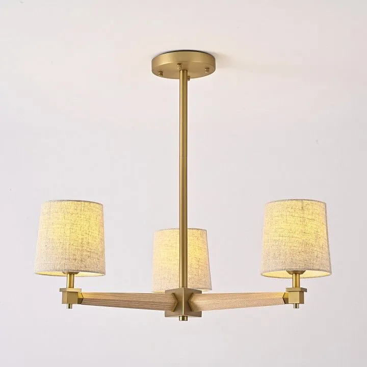 Люстра на штанге Imperiumloft Jorgenson Beige/Light wood STAVRA01