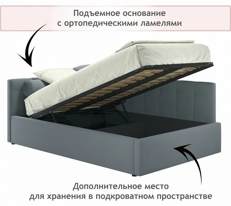 Кровать полутораспальная Bonna 2000x1200 с ПМ