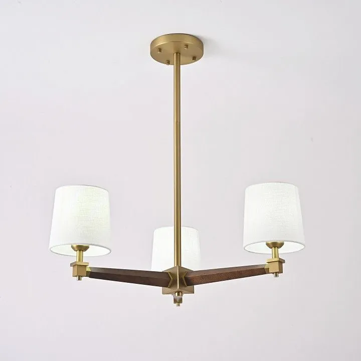 Люстра на штанге Imperiumloft Jorgenson White/Dark wood STAVRA01
