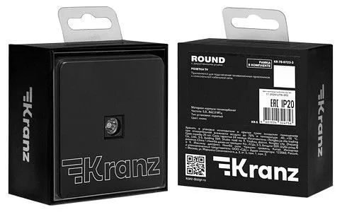 ТВ-розетка оконечная без рамки Kranz ROUND KR-78-0723-3