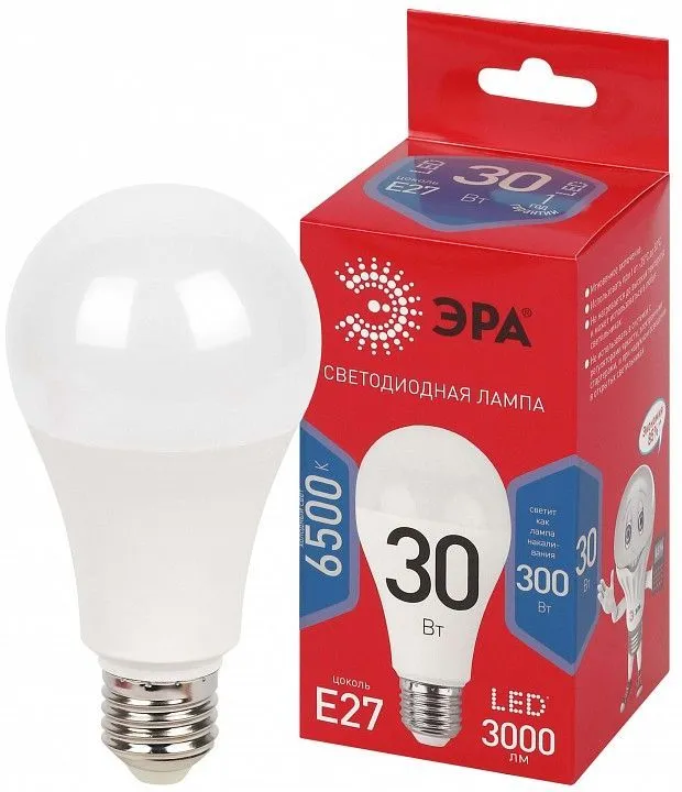 Лампа светодиодная Эра  E27 30Вт 6500K LED A70-30W-865-E27 R