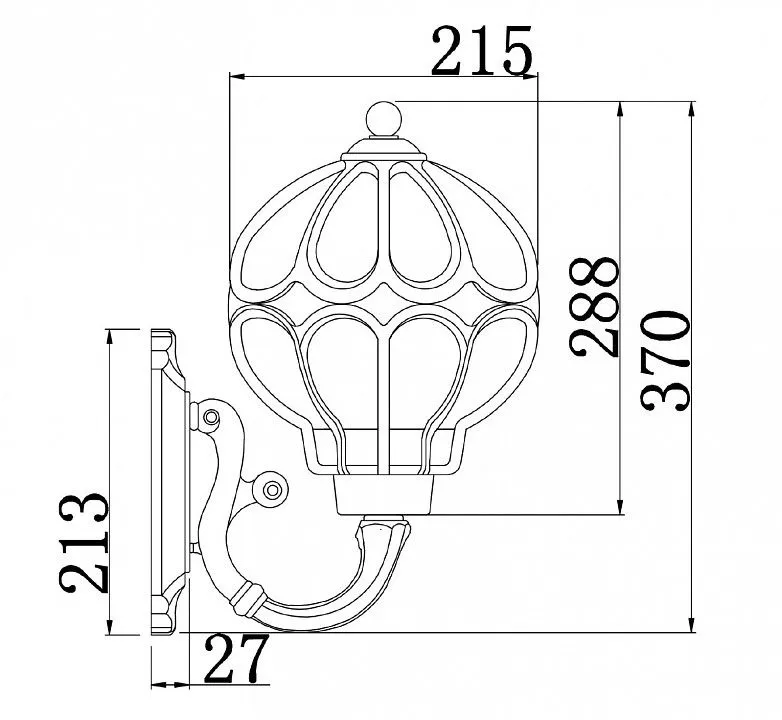 Светильник на штанге Maytoni Outdoor Виа O024WL-01G