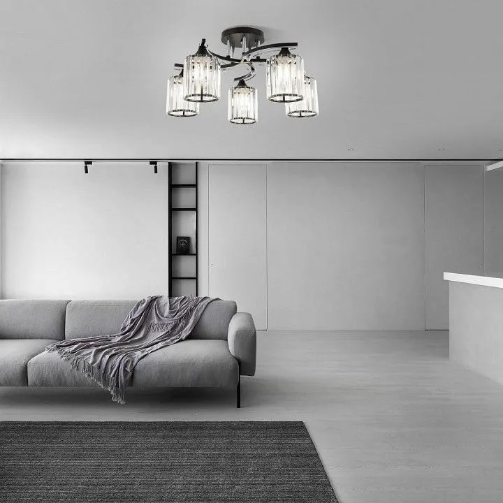 Потолочная люстра Arte Milano AMALFI-327103 327103/5 BK+CR