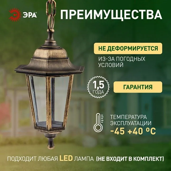 Подвесной светильник Эра  НСУ 06-60-001 бронза