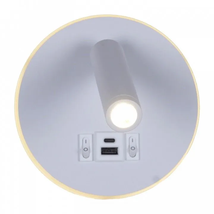 Бра Reluce 86203 86203-9.2-001KT LED12W+USB WT