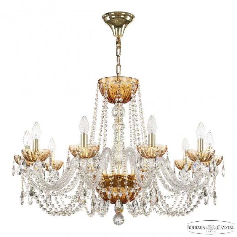 Подвесная люстра Bohemia Ivele Crystal 5402 5402/10/300 G Amber/M-1H
