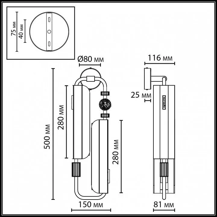 Бра Odeon Light Lion 5467/10WL