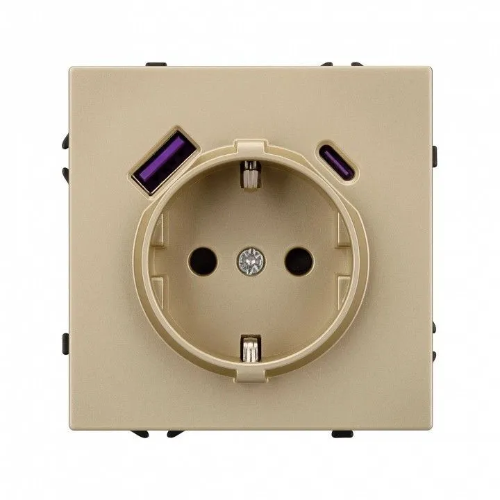 Розетка с заземлением и 2хUSB type A, без рамки Arlight SCT 054286
