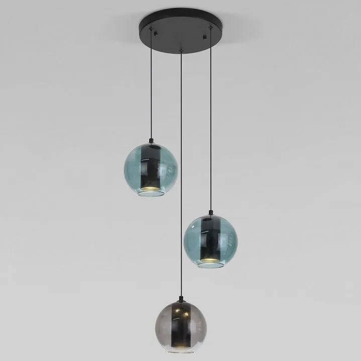 Подвесной светильник Eurosvet Cobble 50258/3 LED дымчатый/бирюзовый Подвесной светильник Eurosvet Cobble 50258/3 LED дымчатый/бирюзовый