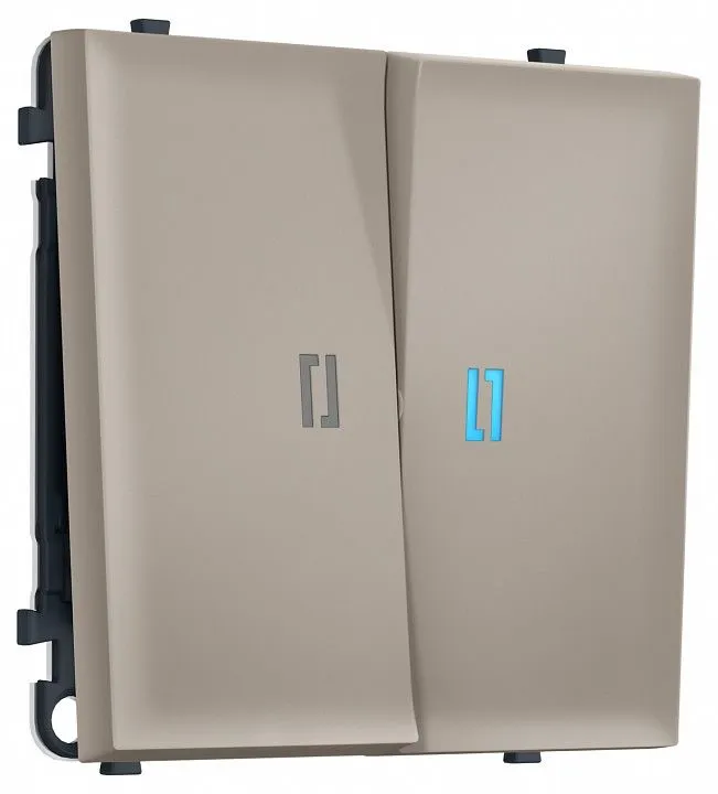 Выключатель двухклавишный с подсветкой без рамки Ambrella Volt MS MS364020
