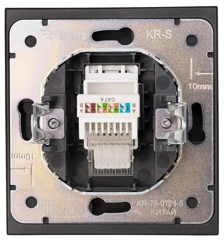 Розетка Ethernet RJ-45 и со шторками, без рамки Kranz STRONG KR-78-0724-5