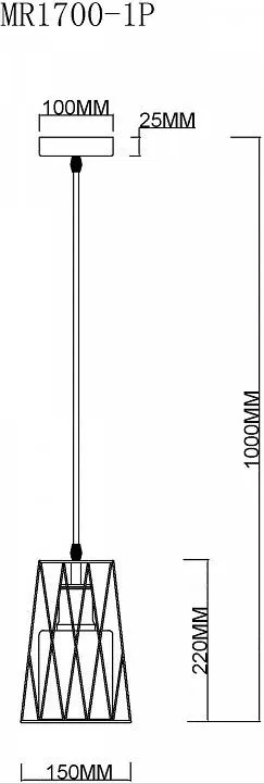 Подвесной светильник MyFar Scrum MR1700-1P Подвесной светильник MyFar Scrum MR1700-1P