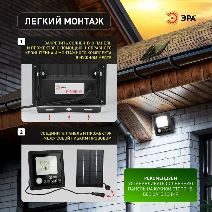 Настенно-потолочный прожектор Эра  ERAPRO-20