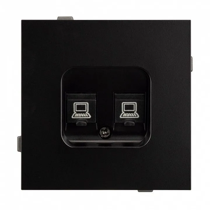 Розетка двойная Ethernet RJ-45 и со шторками, без рамки Arlight SCT-TENDO 054101
