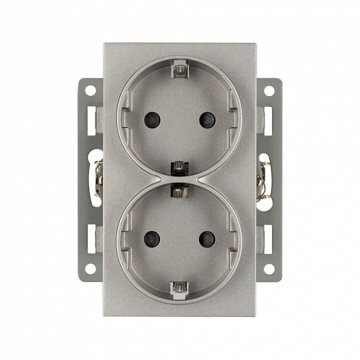 Розетка двойная с заземлением, без рамки Arlight SCT 043766