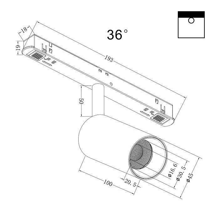 Светильник на штанге Maytoni Technical Фокус TR032-2-5W3K-M-B