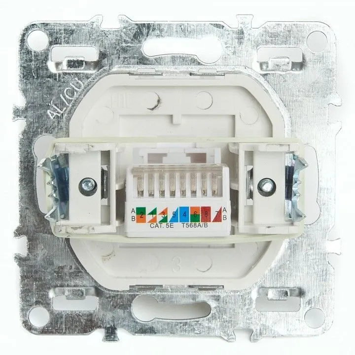 Розетка Ethernet RJ-45 без рамки Stekker Эрна 49151
